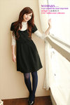 3-2-126-113(黑色) 面料﹕羅馬呢 尺寸:衣長89cm 胸圍86cm 袖長15cm 肩寬36cm