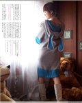 3378-可愛針織裙裙(灰色) 質料﹕針織 尺寸：均碼 肩&#23515;：38cm 胸圍：86-98cm 袖長：28cm 衣長：76cm 售價$89
