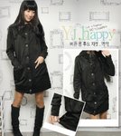 YL3098-韓款衛衣裙帶帽(黑色) 質料﹕衛衣棉 尺寸﹕胸圍:94cm 袖長:59cm 肩&#23515;:39cm 衣長:84cm 售價$70