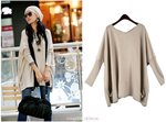 1197-時尚寬鬆型上衣 (杏) 面料：衛衣棉，均碼肩闊41cm 胸闊130cm 衣長58cm 袖長58cm 售$69