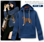 7449-42 - 加厚休閒衛衣（藍色）質料﹕磨毛衛衣（尺碼）：肩寬：40cm 胸圍：96cm 衣長：62cm 袖長：59cm