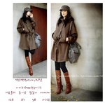 1195 連帽休閑外套 (啡) 面料：衛衣棉尺寸：均碼肩闊40cm 胸闊92-106cm 衣長80cm 袖長56cm 售$85