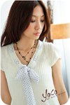 1152-蝴蝶結針織毛衣(白色)