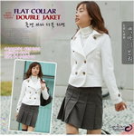 外套 - 7004(白色) 尺碼S：肩寛38cm 胸圍88cm 衣長58cm 袖長58cm /M﹕肩寛40cm 胸圍92cm 衣長58cm 袖長58cm /L﹕肩寛42cm 胸圍96cm 衣長58cm 袖長58cm 售價﹕$99