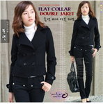 外套 - 7004(黑色) 尺碼S：肩寛38cm 胸圍88cm 衣長58cm 袖長58cm /M﹕肩寛40cm 胸圍92cm 衣長58cm 袖長58cm /L﹕肩寛42cm 胸圍96cm 衣長58cm 袖長58cm 售價﹕$99