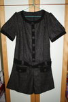 灰黑色鈕扣連衣裙(FREE SIZE) 胸闊﹕88cm 衣長﹕82cm 肩闊﹕34cm 售﹕$120
