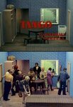 Tango(探戈-1980) - oscar得獎短片,不停重覆及出現的人物,豐富了整個空間及畫面,詭異荒誕但相當有意思