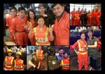 We’re be invited to join Telesales party! Haa…the theme is “UNIFORM”…so we're the Water Supplies!!