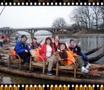 Embarking on a bamboo pleasure raft along Nine- Bend Stream