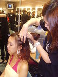 by hair