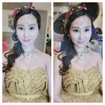 香港洲際酒店 婚宴,新娘化妝 全日,新娘化妝香港,新娘髮型,新娘造型