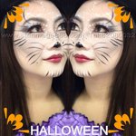 萬聖節化妝 貓,萬聖節妝,萬聖節化妝,萬聖節化妝服務,萬聖節化妝set頭,