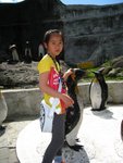企鵝館門口有假企鵝