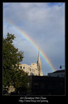 Rainbow over church 充滿盼望的彩虹