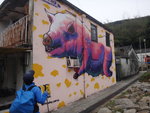 穿蘆鬚城村, 有一村屋牆上畫了隻野豬
DSC04299