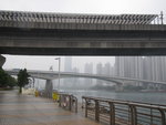 回頭望見遠處的青衣大橋北橋(橋面是青荃路)及近處的青荔橋, 橋內是港鐵路軌
IMG_3241