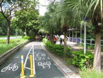 裕東路旁有單車徑(左)及行人路(右). 當然單車徑唔應該行人啦
IMG_6920