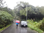 沿山寮路前行, 右邊隱約見兩白影
DSCN4414