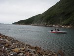 吊鐘洲與滘西洲之間的水道, 有人從吊鐘洲游緊過嚟滘西洲噃
P9125822