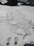 腳底滿是泥, 踩上冰川去冰面有泥鞋印
DSC01564