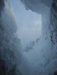 出洞時好大風把雪吹入洞打到滿面滿身都是, 好凍哩
DSC00716