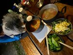 是日晚餐, 薯仔蕃茄排骨湯, 牛腩湯, 唐生菜和涼瓜炒旦
20241024_000011