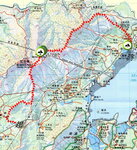 粉嶺站乘78K至萬屋邊站落車, 村路中途右入林至一大族風水墳, 墳右上山至紅花嶺郊遊徑, 右走過紅花寨, 三峒, 二峒後落山, 沿途路兩旁是吊鐘林. 落山途中經機槍堡和瞭望台. 落山途中右入林中路至墳場, 接墳場路落山友農場大休. 休後出沙頭角公路乘車回粉嶺