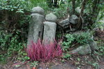 路旁時不時見"紅枝"似香的物體, 而紅枝旁總有石柱或石碑
IMG_0154
