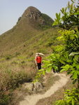 山路回望婆髻山, 大休前是這邊落山
DSC06544