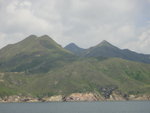 前少少見埋米粉頂(中間), 蚺蛇尖在右, 東灣山在左
DSC03042