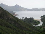 大浪西灣(海邊)及遠處的東灣山及其下的大浪東灣
DSC01532