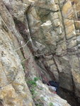 番轉頭上攀至蘇哥的崖頂見落了條繩
DSC08910