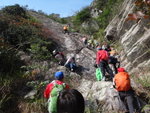 上攀青蝶石河至這大坡板底, 排大隊等落繩
DSC00083