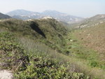 見前面在山脊前行的隊友, 右邊谷位相信是青大石澗的上源密林段
DSC00201