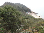 山路左望見海邊的天后廟, 這裏是分流廟灣
DSC07423