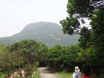 接走港島徑2段, 前望見西高山及西高山南崖, 亦可見到薄西坑澗谷
DSC03509
