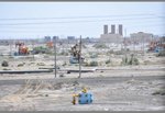 near Karamay - the biggest city in producting petroleum in xinjiang