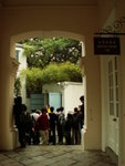visitors are watching the demonstration
of some experiments