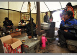 take a break after climbing the Dolma La