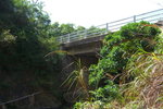 Look back from the bottom of the bridge