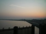 The sun has not risen the time we arrive Downtown