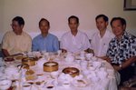 1999年夏　多倫多　'64届的（左起）彭翼生，何宗慶，黃富平，李健勇，梁基業．
