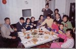 1991年　英國倫敦　洪國振家的聖誕晚餐．