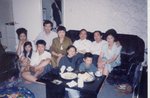 英國　倫敦　（後排左起）譚慶餘夫婦，曹保華夫婦，曾學文夫婦．