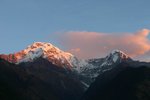 火紅的 Annapurna South (7219m) & Hiunchuli(6441m)