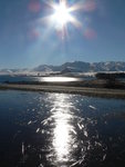 20060816 lake Tekapo ....the sun on the ice plane