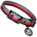SS Link Stripe Dog Collar - Black $160
