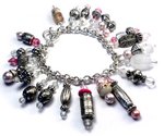Vnada Silver Metal Bracelet with Long Charm Beads on Chain $ 328