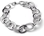 Vnada Silver Metal Chunky Circle Links Bracelets $ 299