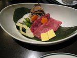 高山古都的牛肉未燒前